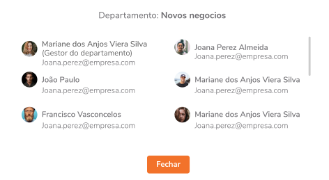 Coluna de ações em Pendências Gerais