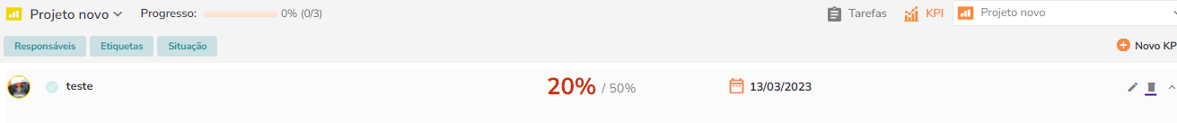 Botão de excluir KPI (lixeira)