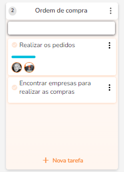 Botão +Nova Tarefa