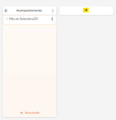 Botão para criar nova etapa