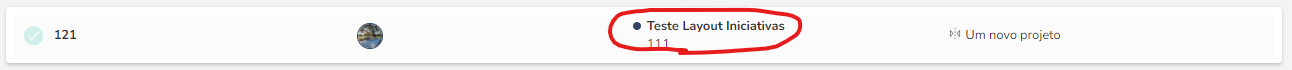 Acessar projeto a partir da tarefa