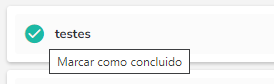 Checkbox para marcar tarefa como concluída
