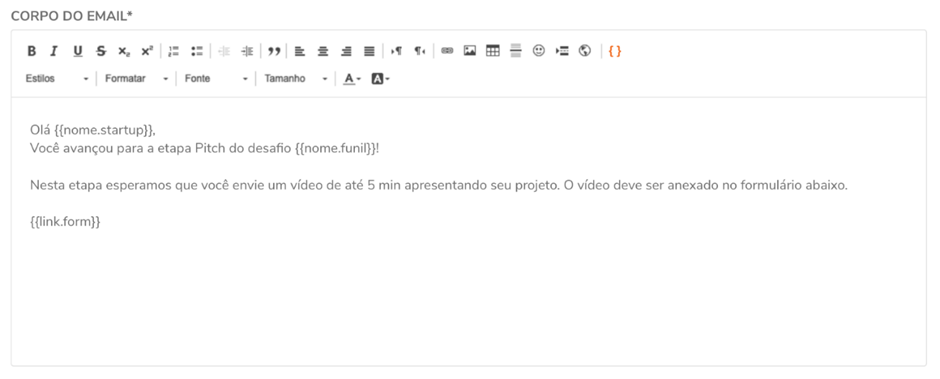 Exemplo de layout de e-mail com logo e botões