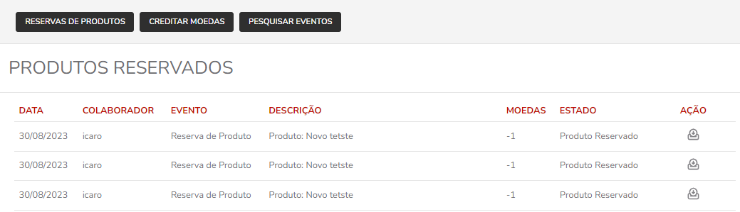 Acesso via Menu de Engrenagem e Usuários para habilitar permissão