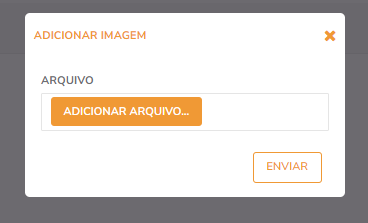 Pop-up para adicionar arquivo de imagem ao produto