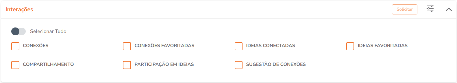 Bloco Interações - overview