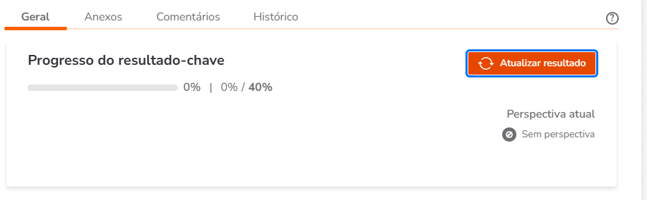 Botão Atualizar resultado