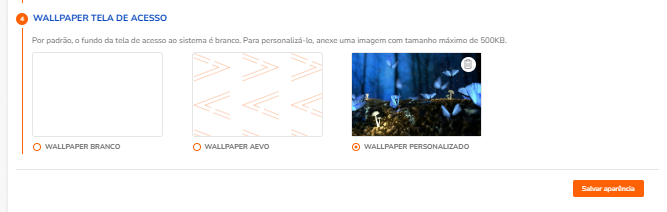 Exemplo de wallpaper personalizado para tela de login