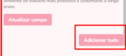 Botoes Reverter, Adicionar tudo, Reverter tudo