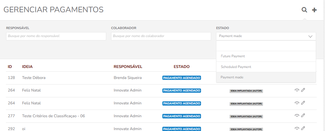 Solicitar relatório ao suporte